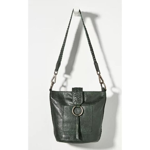 Latigo Handbags - Anthropologie Latigo Leathers Green Nel Crossbody Bag NEW